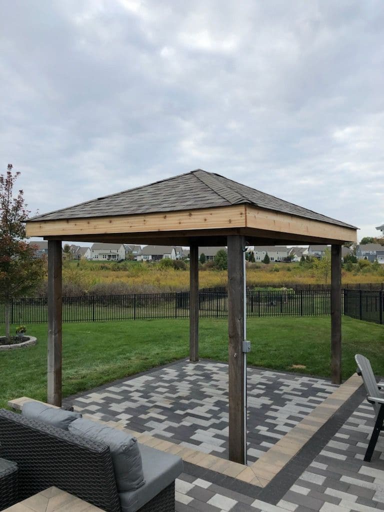 Elegant Cedar Gazebo Added to Backyard Retreat in Noblesville